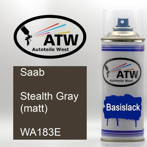 Saab, Stealth Gray (matt), WA183E: 400ml Sprühdose, von ATW Autoteile West.